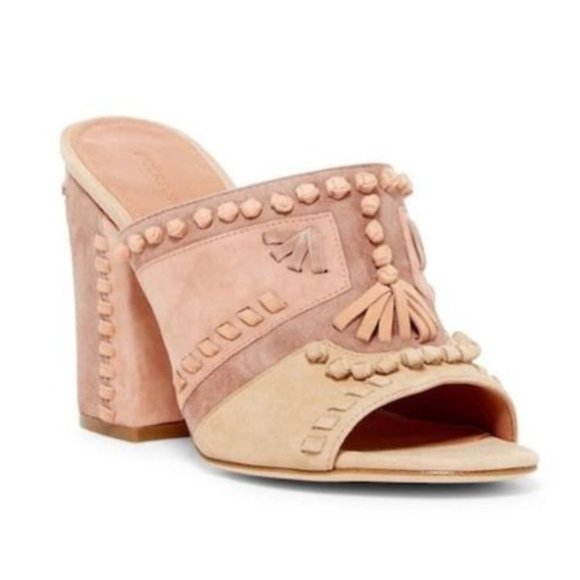 Sigerson Morrison Shoes - NWOT Sigerson Morrison Philip Suede Open Toe Mule Blush Sz 7.5